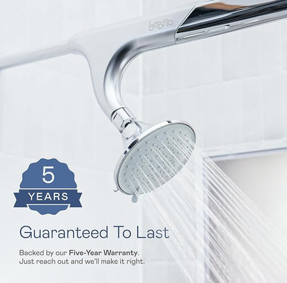 BOONA Original Tandem Shower as Seen on Shark Tank | Dual Shower Head for Couples | Max Water Pressure for Two | Easy Install (King Krome, One Showerhead)
