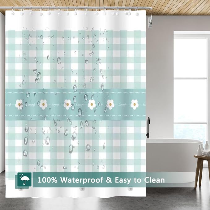 Shower Curtain Liner, 100% Waterproof Peva Shower Curtains with 3 Duty Heavy Bottom Magnets and 12 Rust Proof Grommets, 72x72 Weighted Shower Liner for Shower Stall, Bathtubs