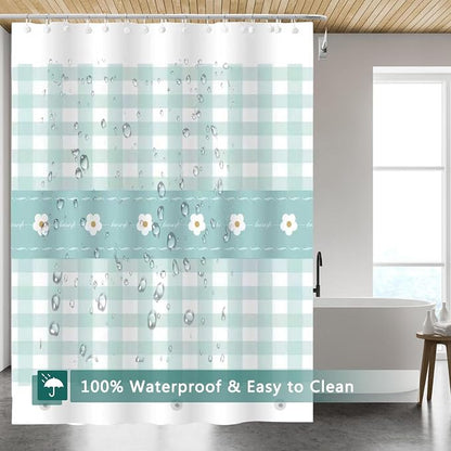 Shower Curtain Liner, 100% Waterproof Peva Shower Curtains with 3 Duty Heavy Bottom Magnets and 12 Rust Proof Grommets, 72x72 Weighted Shower Liner for Shower Stall, Bathtubs