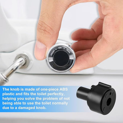 BOXOB 2pcs Replacement Knob for Brondell, Sturdy ABS Plastic Non Electric Bidet Knob Fitting, Black, 1.31 inches (L) x 0.47 inches (W)