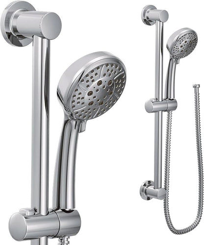 Moen Chrome Eco-Performance 4-Spray Pattern Handheld Showerhead with 69 Long Hose and 30-Inch Slide Bar, 3669EP