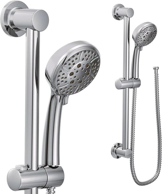 Moen Chrome Eco-Performance 4-Spray Pattern Handheld Showerhead with 69 Long Hose and 30-Inch Slide Bar, 3669EP