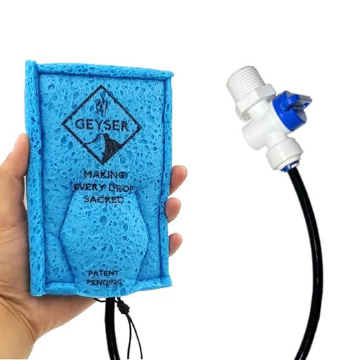 Geyser RV EcoShower Low-Flow Shower Head - Plastic | 0.1-0.5 GPM, Water Saving, Replaces Head & Wand, For Camping & RVing