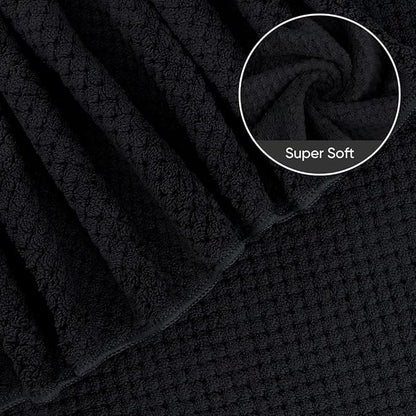 HOMEXCEL Bath Sheets 2PK, 35x70 in, Absorbent&Soft, Extra Large Bath Towel | Lightweight and Quick Drying Microfiber Towels for Bathroom, Yoga, SPA, Fitness, Black