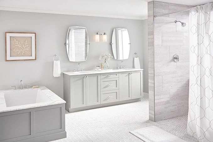 Moen Gibson Chrome Pressure Balancing Eco-Performance Showerhead, Shower Handle, and Tub Spout, Posi-Temp Valve Required, T2903EP