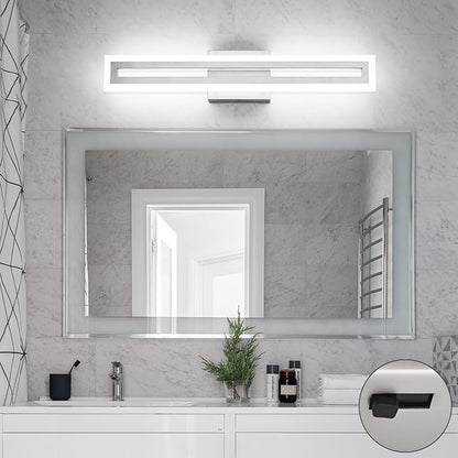 SOLFART Brushed Nickel Vanity Lights for Bathroom 5 Color Adjustable Dimmable 24 Inch Led Vanity Light 5CCT