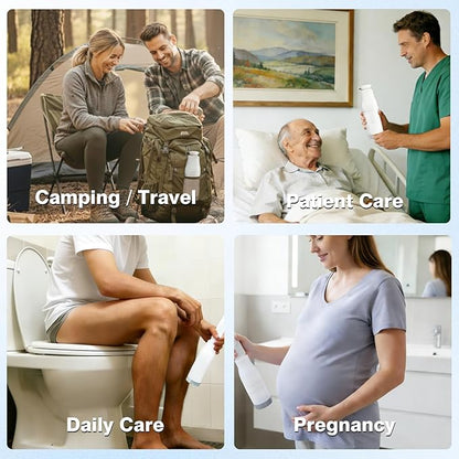 Portable Bidet | Electric Handheld Travel Bidet 350-550ML, USB-C Rechargeable Waterproof High Pressure Bidet for Women Men Camping Personal Hygiene