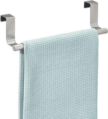iDesign Orbinni Steel Over the Door Organizer, Valet Storage Hook for Bedroom, Closet, Bathroom, 4" x 8.3" x 11", Rose Gold