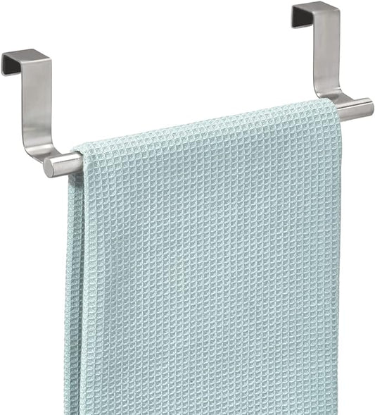 iDesign Orbinni Steel Over the Door Organizer, Valet Storage Hook for Bedroom, Closet, Bathroom, 4" x 8.3" x 11", Rose Gold