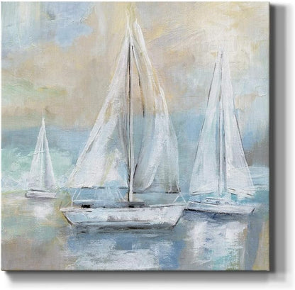 Renditions Gallery Sail Away Wall Art, Premium Gallery Wrapped Canvas Decor, Ready to Hang, 24 in H x 24 in W, Made in America Print