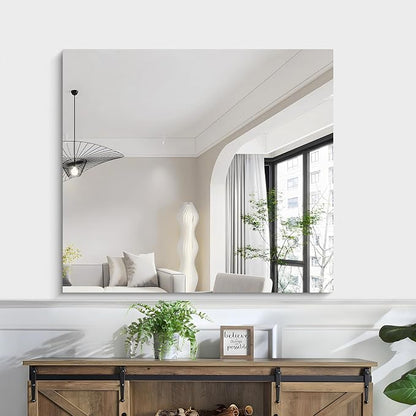 KOCUUY Large Frameless Mirror,36x40 Inch Rectangle Bathroom Vanity Mirror for Over Sink, Upgraded Shatterproof Unframed Design