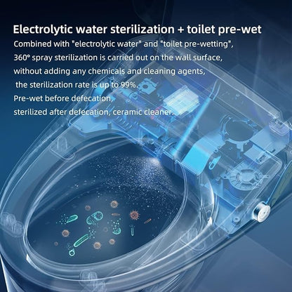 X7 Bidet Toilet Seat, Elongated Bidet Attachment for Toilet Warm Water with Soft Close, Electric Heated Bidet Seat with Water Filtration