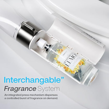 Bidet Attachment for Toilet — Scented Bidet with Fragrance Spray Odor Eliminator, Precision Nozzle Adjustable Pressure, Non-Electric Cold Water Leak-Proof (Mediterranean Lemon, 3)