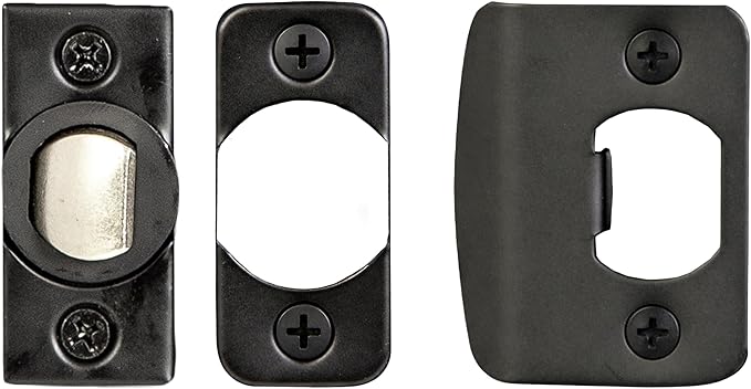 Design House Terrace Privacy Door Knob, 6-Way Universal Bed and Bath Lock, Matte Black, Adjustable Backset, ANSI Grade 3, 728675-MB