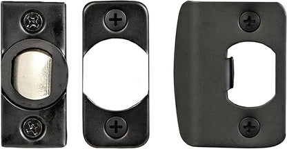 Design House Terrace Privacy Door Knob, 6-Way Universal Bed and Bath Lock, Matte Black, Adjustable Backset, ANSI Grade 3, 728675-MB