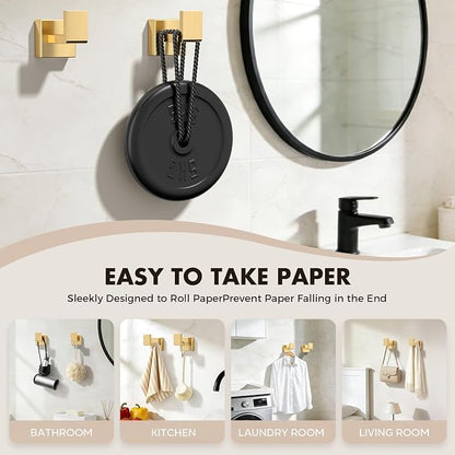 10-Pieces Gold Bathroom Accessories Set, 24 Inch Towel Bar Set | Stainless Steel, Towel Ring, Toilet Paper Holder, Robe Hooks, Towel Racks for Bathroom Wall Mounted, Bathroom Hardware Set