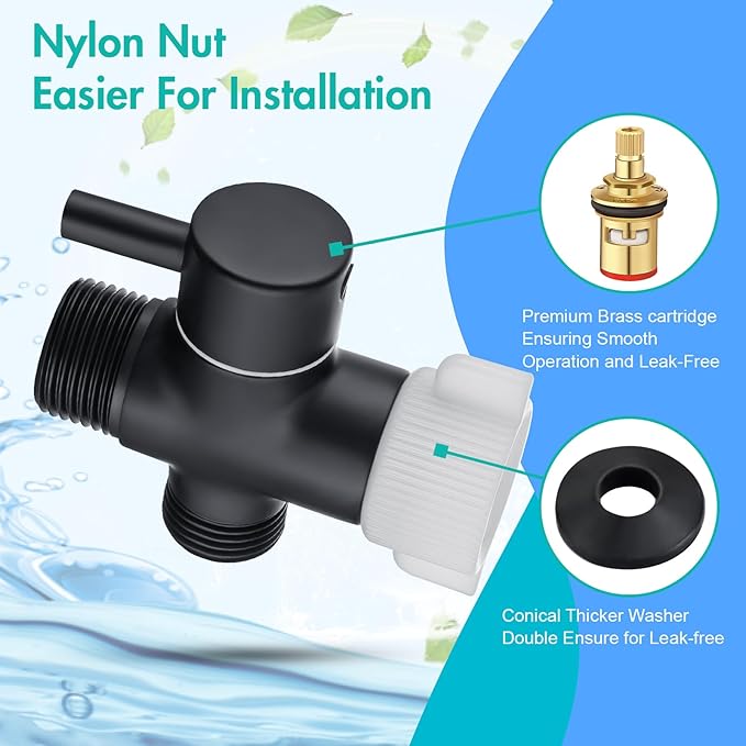 BARROCK Handheld Bidet Sprayer for Toilet, Stainless Steel Metal Made Baby Cloth Diaper Spraying Kit, Bathroom Toilet Bidet Attachment Set for Bathing Pets and Feminine Washing,Matte Black and Gold