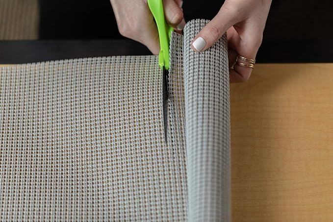 EasyLiner Select Grip Shelf Liner - Easy to Install & Cut to Fit - Non Slip, Non Adhesive, Drawer Shelf & Cabinet Liner for Kitchen, Bathroom, Pantry Cupboards - 20in. x 6ft. - Grey - 6 Rolls