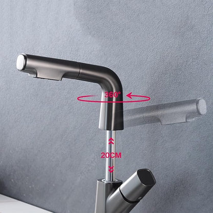 Modern Brushed Gold Bathroom Faucet for Sink Single Handle Lavatory Faucet with Pull and Lift Design Stylish Vanity Faucet for 1 Hole Bathroom Sink，Chrome