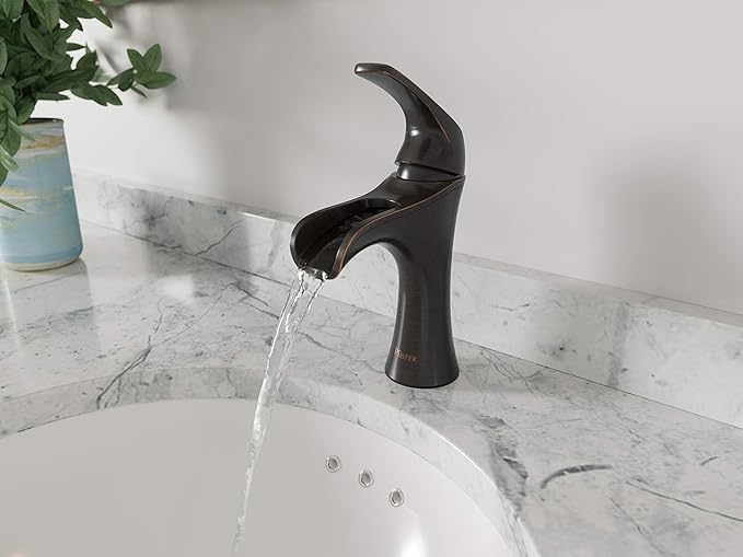 Pfister Jaida Bathroom Sink Faucet, Single Control, 1-Handle, Single Hole, Tuscan Bronze Finish, LF042JDYY