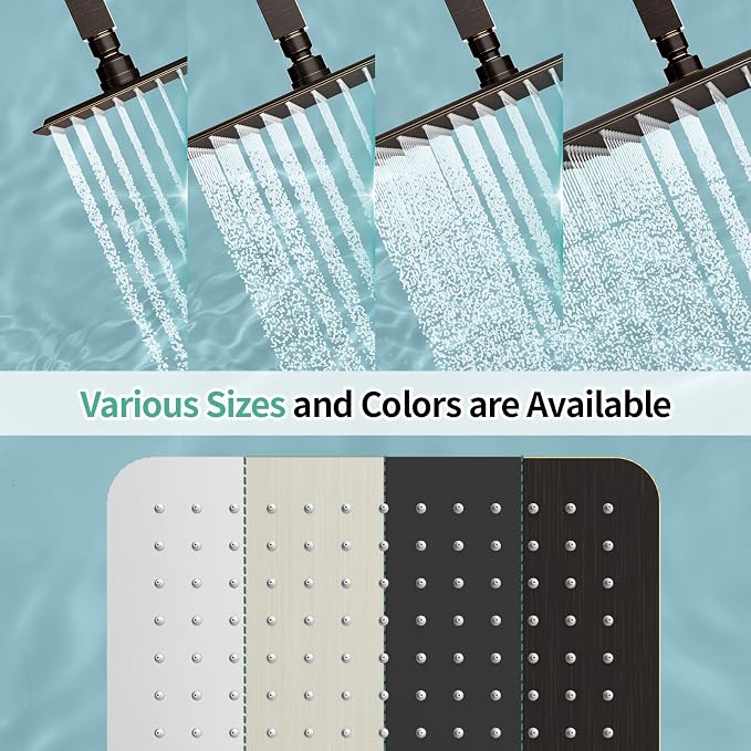 SR SUN RISE 12 Inch Brass Rain Shower Head Oil Rubbed Bronze High Pressure Rainfall Showerhead Water Saving