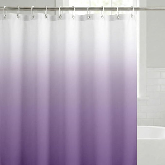 Americanflat 71x74 Purple Ombre Shower Curtain - Water-Resistant Long Shower Curtain with Durable Grommets and 12 Hooks - 100% Polyester