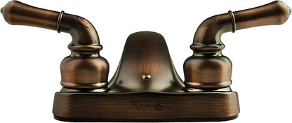 Dura Faucet DF-PL700C-ORB RV Two Handle Bathroom Faucet (Oil Rubbed Bronze) | RV two handle bathroom sink faucet for campers, trailers, and motorhomes.