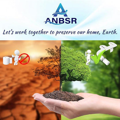 Dual Nozzles Bidet, ANBSR Ultra-Slim Bidet Attachment for Toilet (Feminine/Posterior Wash) Non-Electric Cold Water Toilet Seat Bidet with Adjustable Pressure Control