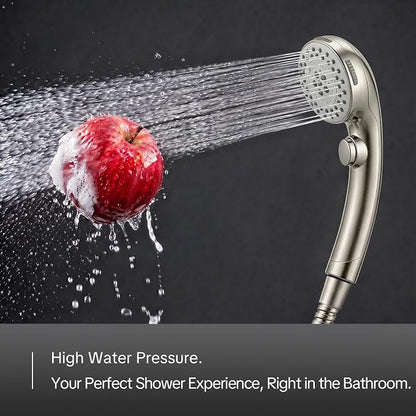 OFFO 5 Mode RV Shower Head Replacement, On Off Switch for Water Saving, High Flow Powerful Boosting Showerheads, Brushed Nickel