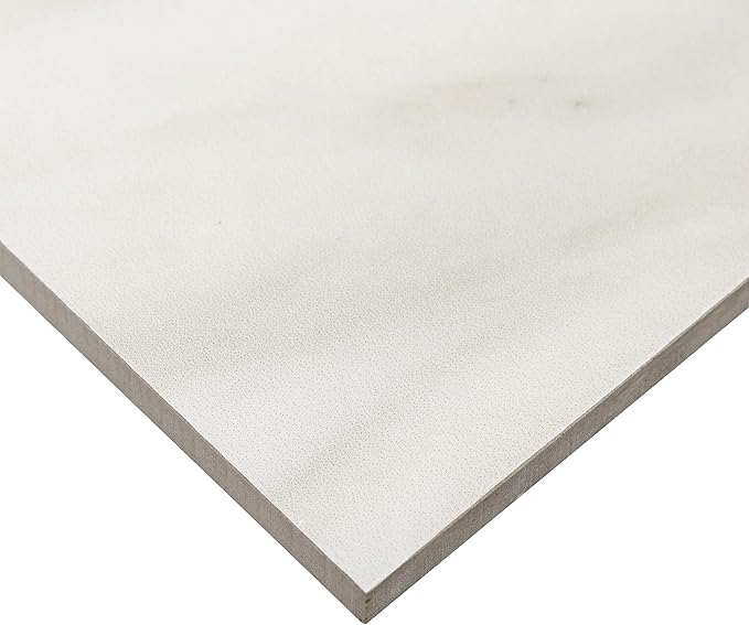 Daltile Perpetuo 24" x 24" Marble Look Porcelain Floor Tile in Polished Timeless White for Kitchen, Bathroom, Living Room Floors | (4 PC Per Carton) (15.2 SQFT Per Carton)
