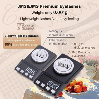 JMS&JMS Spike Lashes Kit, Anime Lash Clusters Kit, Manga Lash Extension Kit | C Curl 8-18Mix Invisible Band Lash Kit Natural Wispy Eyelashes Kit with Black Lash Bond and Seal, Remover at Home