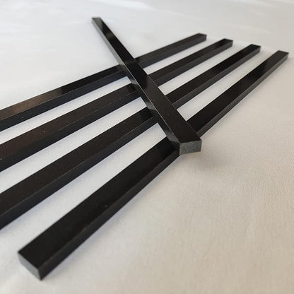 15 Pcs Black Marble Tile Edge Trim, 12 Inch Marble Pencil Liner Both Side Polished for Bathroom, Backsplash, Kitchen, Tile Shower, Natural Marble Material
