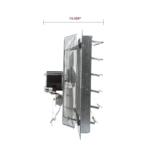 TPI Corporation CE24-DS Direct Drive Exhaust Fan, Shutter Mounted, Single Phase, 24" Diameter, 120 Volt
