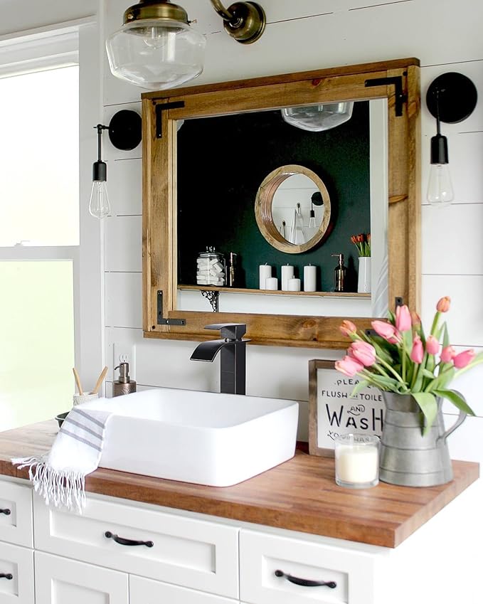 Vessel Sink Faucet Single Hole: ARCORA Oil Rubbed Bronze Tall Bathroom Faucet, Single Handle Tall Waterfall Bathroom Faucet with Pop Up Drain and cUPC Supply Lines