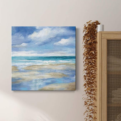 Renditions Gallery Washy Coast Wall Art, Premium Gallery Wrapped Canvas Decor, Ready to Hang, 10 in H x 10 in W, Made in America Print