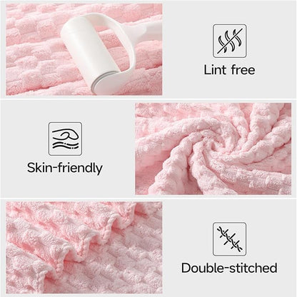 REDKISS Pink Microfiber Bath Towels Set - 35x70 Inches Oversized Bath Sheets, Extra Large Bath Towels Set for Adults, Super Soft Quick Dry Lint Free Absorbent Microfiber Shower Towels, 6 Pack