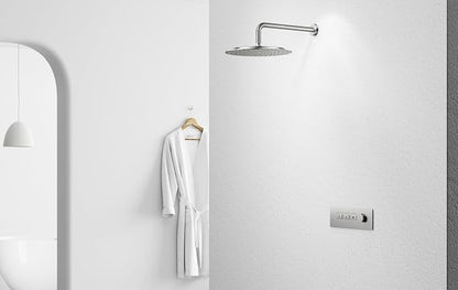 VBFF-Shower Head,rain shower head, 12 inch- Round Shower Head, 1.8 GPM Flow Rate, rainfall showerhead,VBFF13 (Brushed Nickel)
