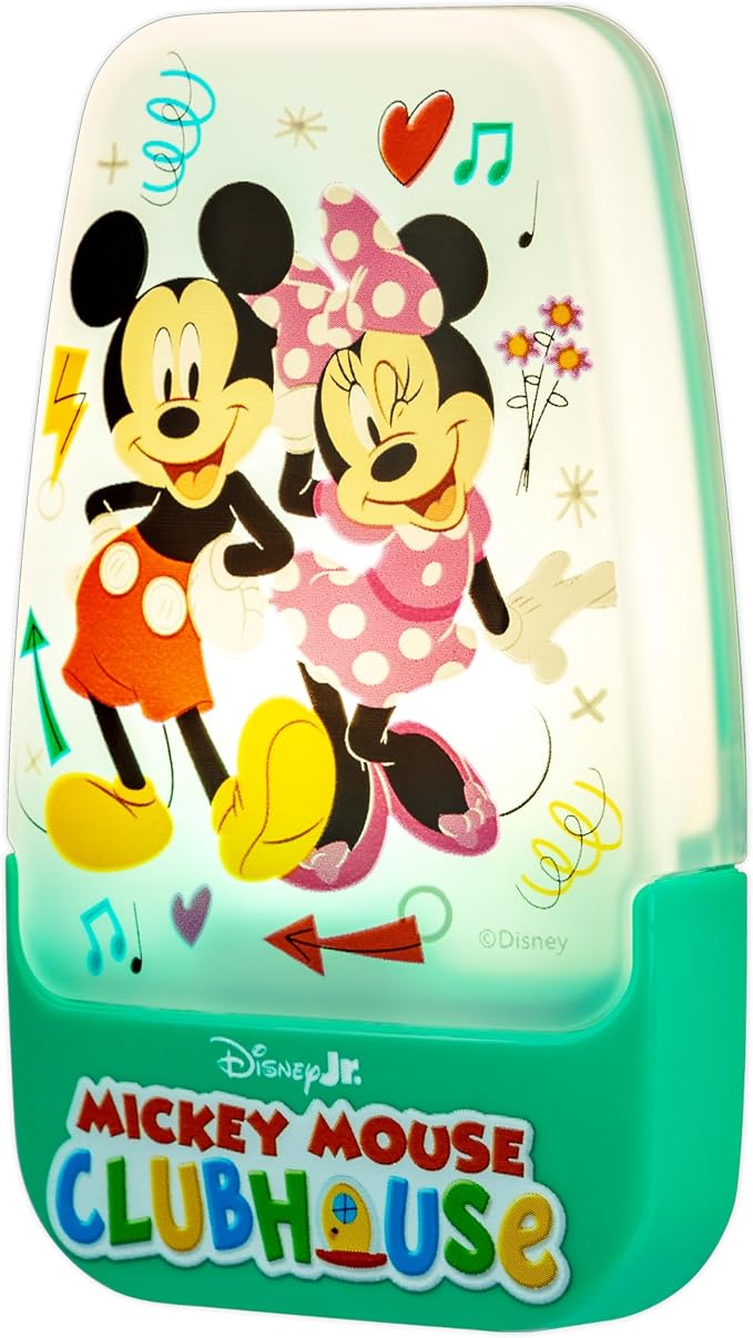 Disney Mickey Mouse Clubhouse LED Night Lights Plug Into Wall NightLight | for Kids Room Decor Ambient LightingGirls Boys Bedroom Bathroom Light Nursery 86142