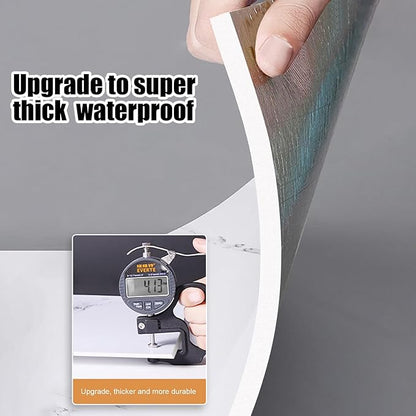 Chejiaye Thick 10pcs Marble Peel and Stick Backsplash Surface Waterproof Wall Panels,Self-Adhesive Marble PVC Foam Wall Panels for Kitchen, Bathroom - 11.8"x11.8" Kitchen Tile(Not Real Tiles,Blue)
