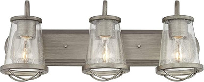 Designers Fountain Darby 3-Light Bathroom Vanity Light Fixture, Weathered Iron, 87003-WI