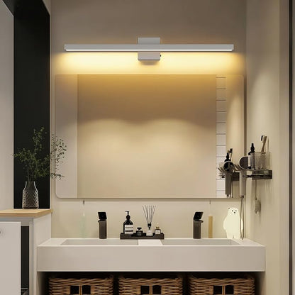 Joosenhouse LED Bathroom Vanity Light 5CCT Dimmable Bathroom Light Fixture | Modern Vanity Lights Bar 32.28 Inch Brushed Nickel Wall Light
