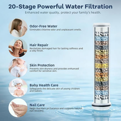 Hibbent 10'' Metal Showerhead & 10 Mode Filtered Handheld, Brushed Nickel | High Pressure Stainless Steel Showerhead, 4-way Diverter, Heightened All Metal Extension Arm, 71'' Hose & Holder, Easy Reach