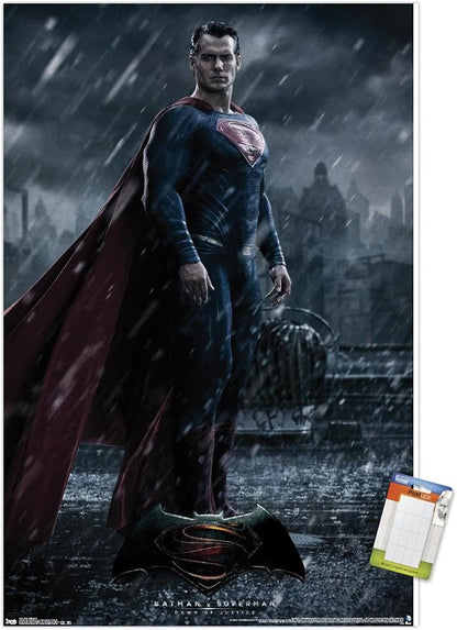 Trends International DC Comics Movie - Batman v Superman - Superman Wall Poster, 22.37" x 34.00", Premium Poster & Mount Bundle