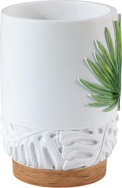 Avanti Linens - Tumbler, Countertop Organizer, Tropical Inspired Home Decor (Viva Palm Collection)