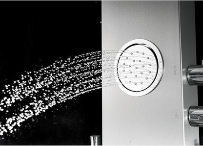 Blue Ocean 63" Stainless Steel SPS8863 Thermostatic Shower Panel Tower System vwith Rainfall Shower Head, Body Nozzles, and Handheld Shower Head, Shower Column