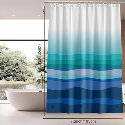 Shower Curtain Liner, 4G PEVA Shower Liner, Plastic Peva Waterproof Shower Curtains, 72x72 inch with Grommet Holes 3 Magnetic Weights