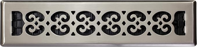 Decor Grates SPH214-NKL Floor Register, 2x14, Brushed Nickel Finish