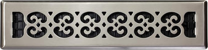 Decor Grates SPH214-NKL Floor Register, 2x14, Brushed Nickel Finish