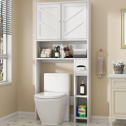 Shintenchi Over the Toilet Storage Cabinet, Bathroom Storage Cabient, White