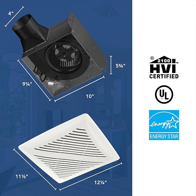 Broan-NuTone FlexAir Selectable Bathroom Exhaust Fan, 80/110 CFM